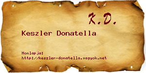 Keszler Donatella névjegykártya